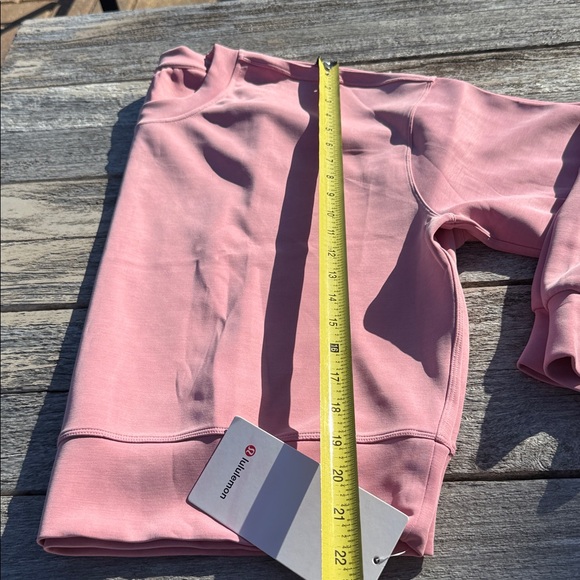 LULULEMON x Peloton Softstreme Perfectly Oversized Cropped Crew size 8 NWT pink - Picture 2 of 7
